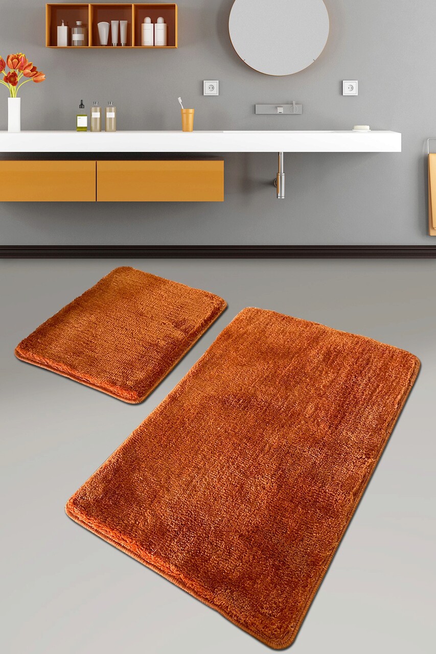Set covoraș de baie acrilic, L'essentiel Maison, Colors of, Roz somon - imagine 4